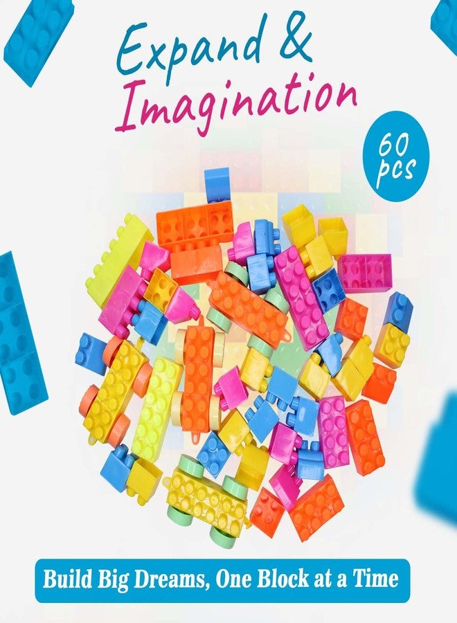 AASA Stackable Puzzle Building Blocks for Kids Activity Fun and Learning Educational Creative Toy Set for Indoor Outdoor Playing Multicolour Pack of 1 - Image 4